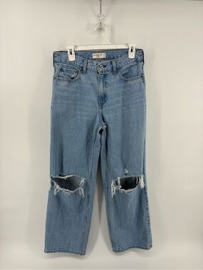 SHORT Abercrombie & Fitch The Loose High Rise Distressed Denim
